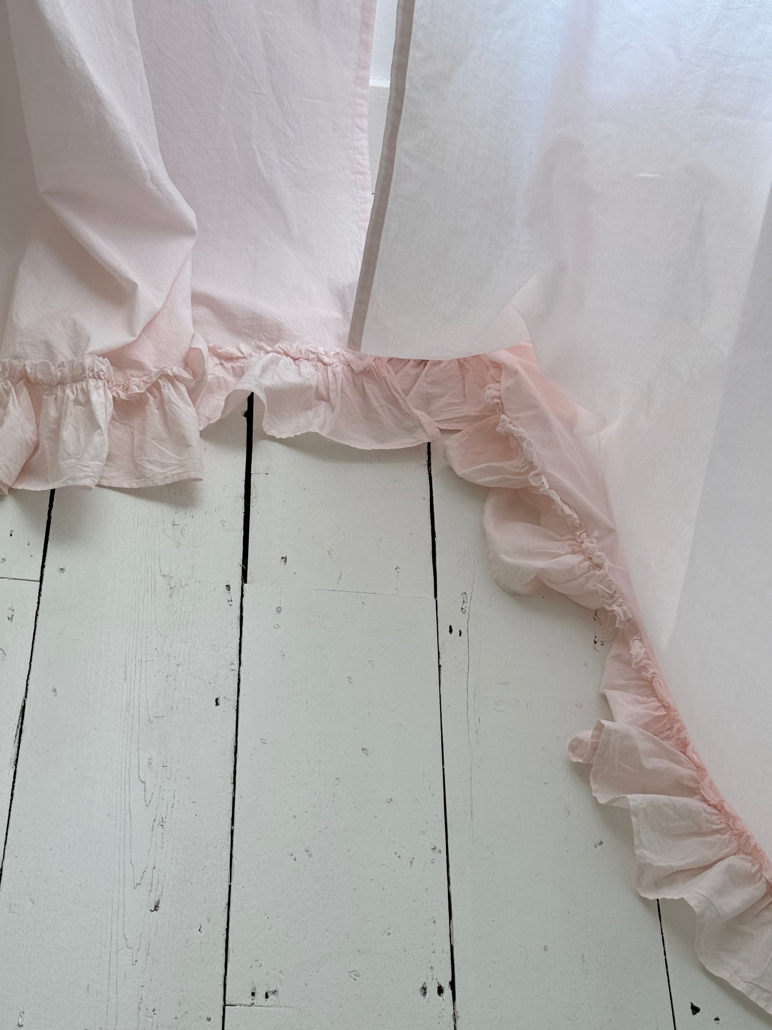 Rare Set of Rachel Ashwell Simply Shabby Chic Pink Ruffled cheapest Curtain Panels