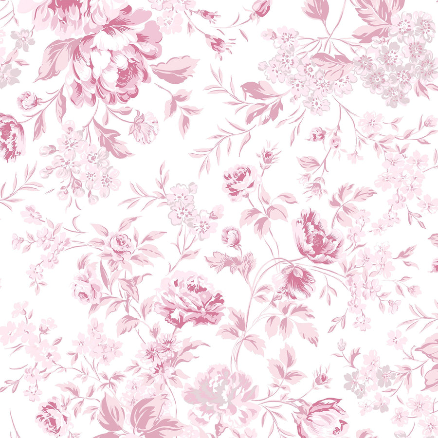 Rachel Ashwell Romantic Rose Pink Wallpaper - Swatch