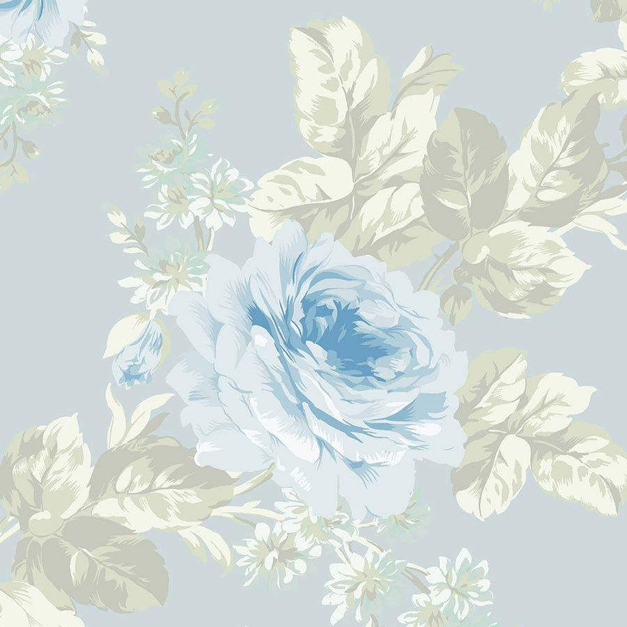 Royal Bouquet Blue Wallpaper - Swatch