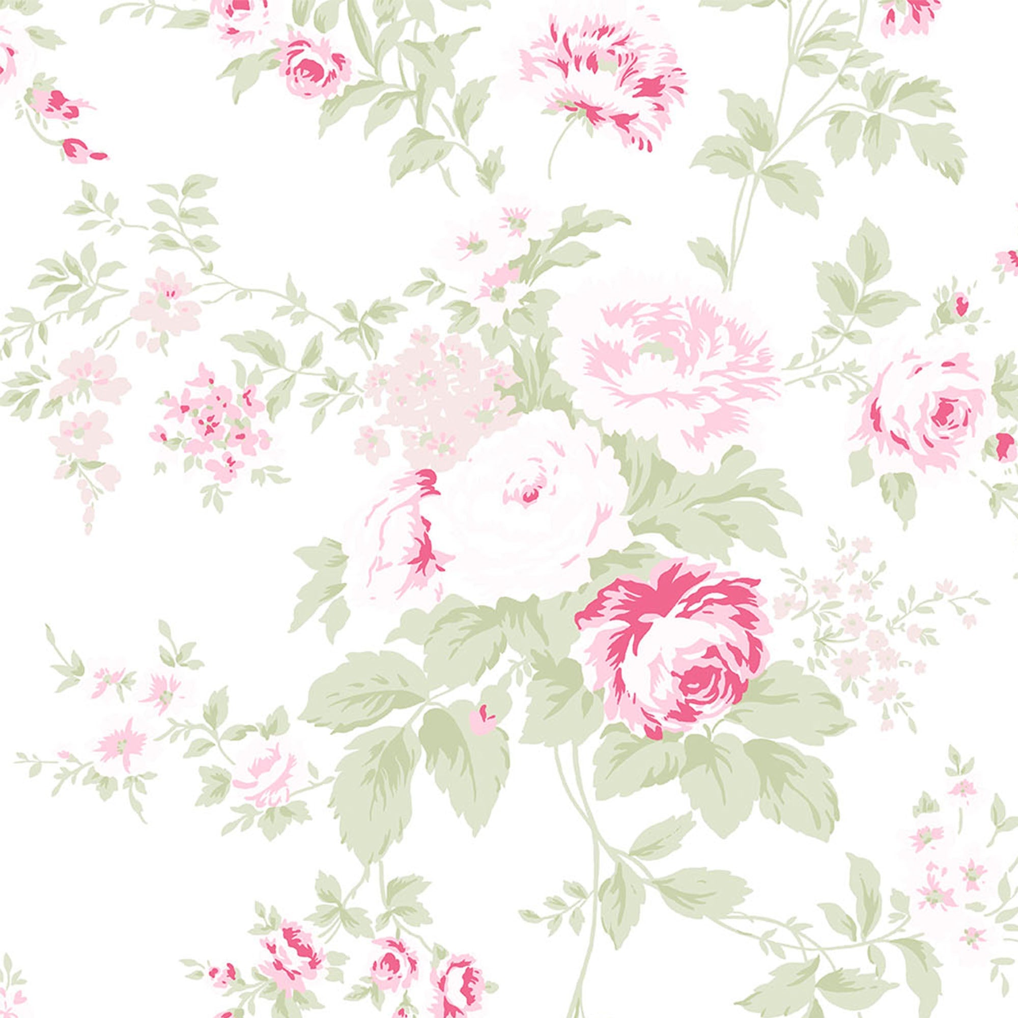 Wild Flower Pink Wallpaper - Swatch – Rachel Ashwell Shabby Chic Couture