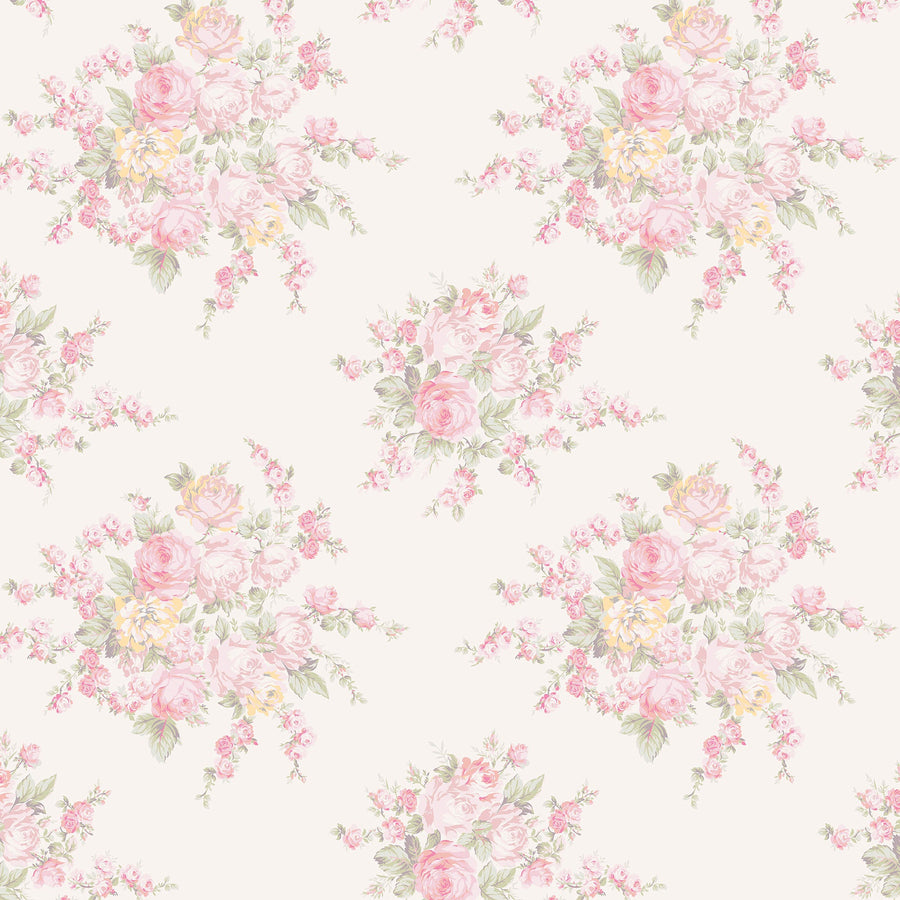 Rachel Ashwell Rose Blossom Pink Wallpaper - Swatch