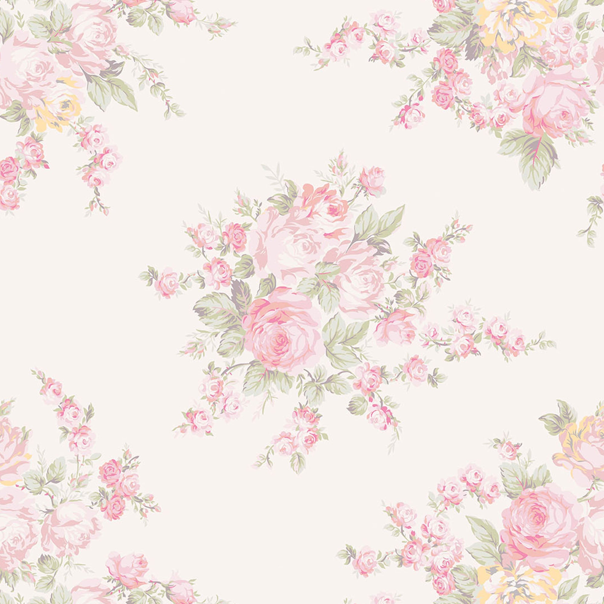 Rose Blossom Pink Wallpaper - Swatch – Rachel Ashwell Shabby Chic Couture