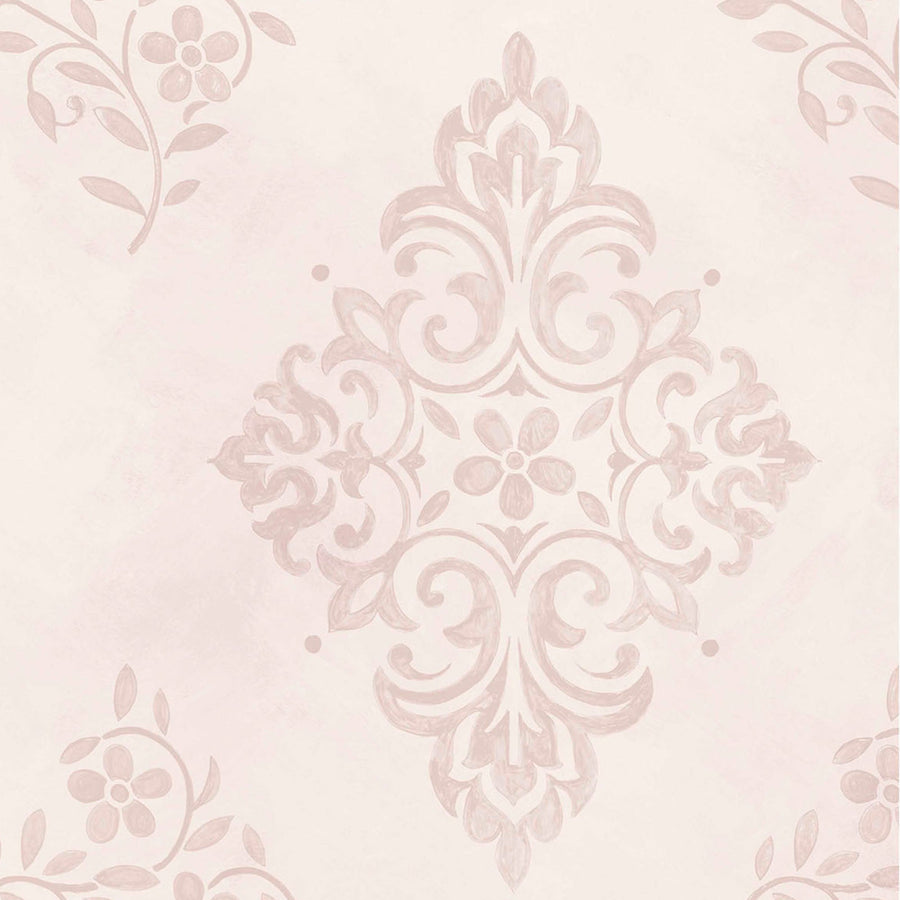 Rachel Ashwell Diamond Motif Pink Wallpaper - Swatch