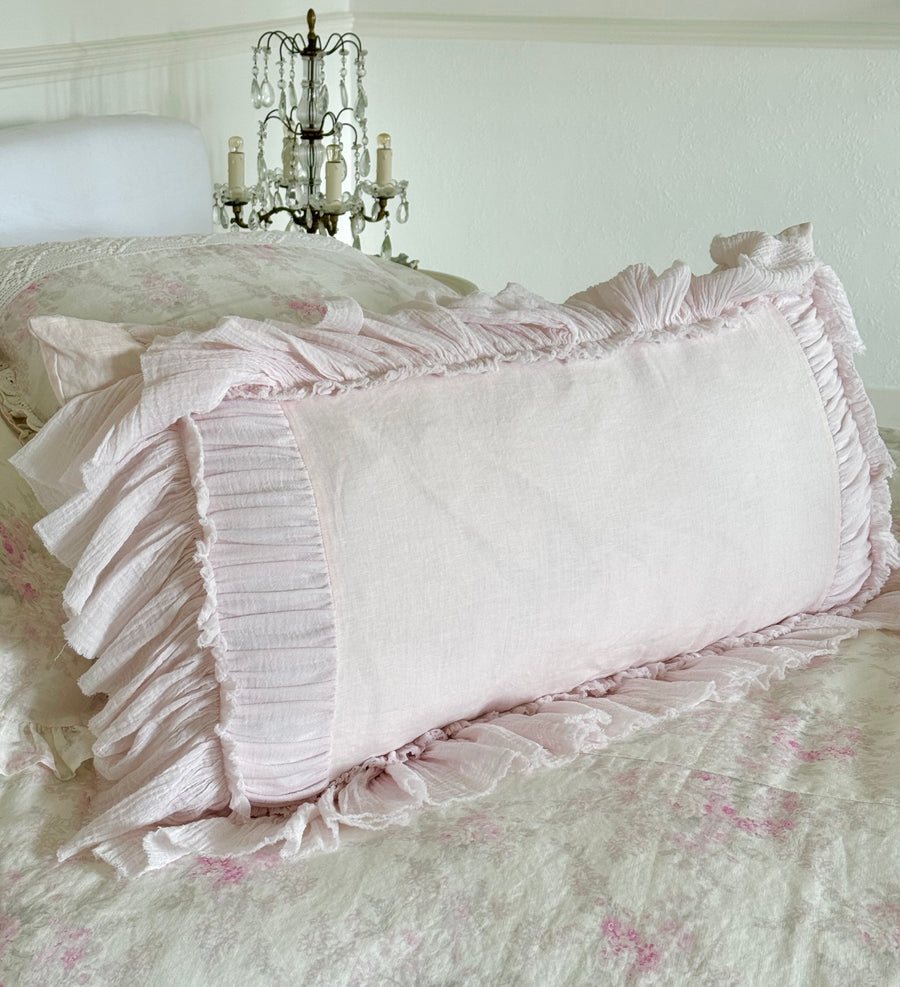 Pink Linen Gauze Body Pillow