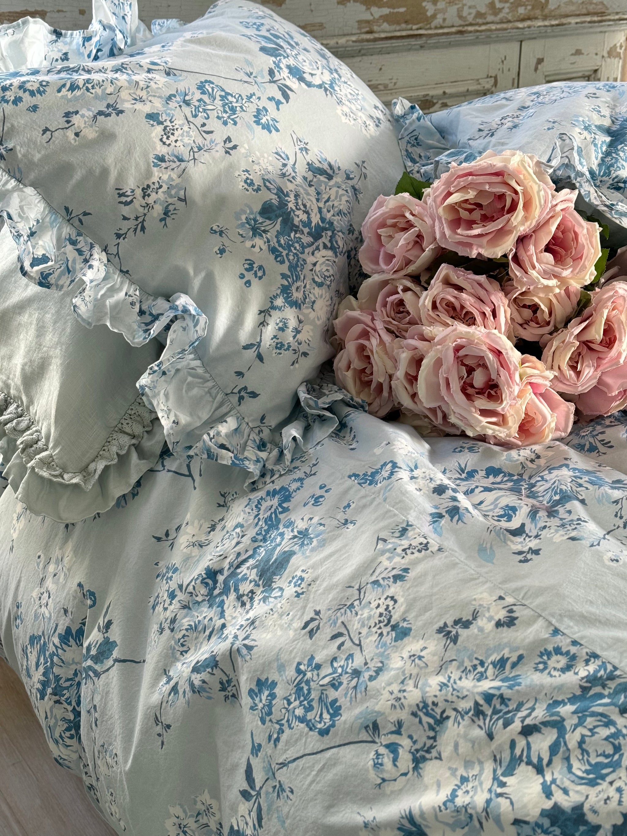 Rachel Ashwell shops SIMPLY SHABBY CHIC Blue Hydrangea Ruffle Shower Curtain