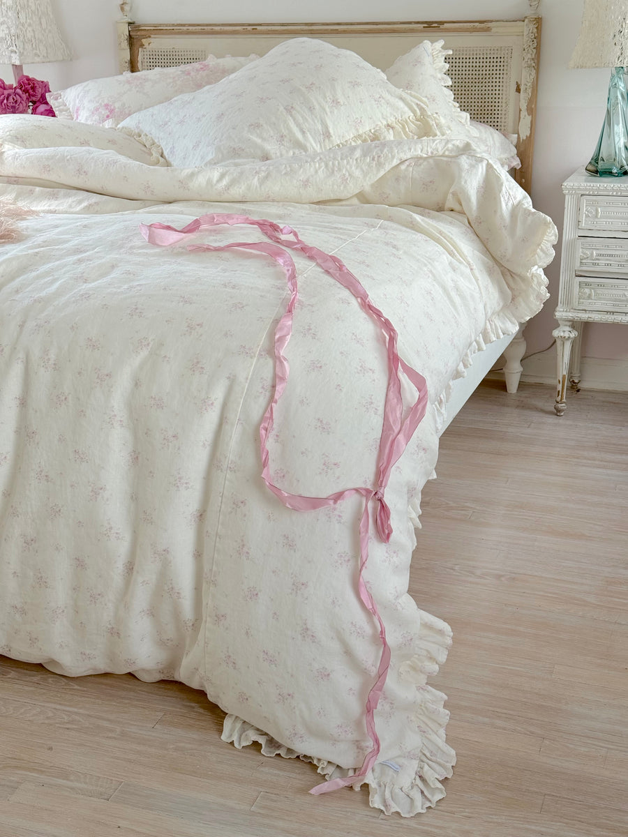 Rosabelle Vintage-White Linen Bedding by Rachel Ashwell®