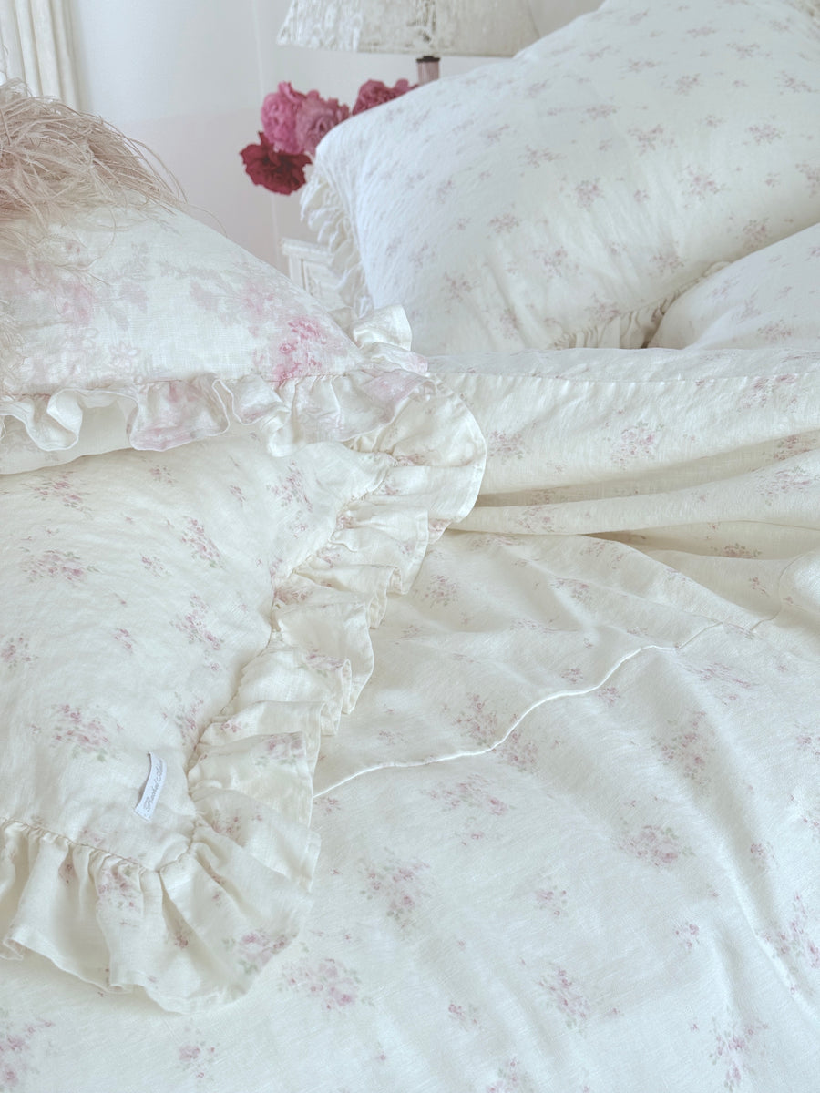 Rosabelle Vintage-White Linen Bedding by Rachel Ashwell®