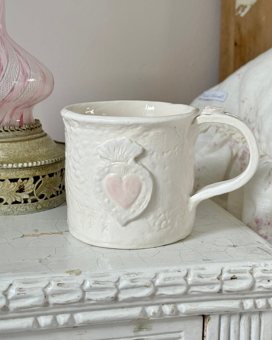 Sacred Heart Porcelain Mug - Original Art by Laura Venosa