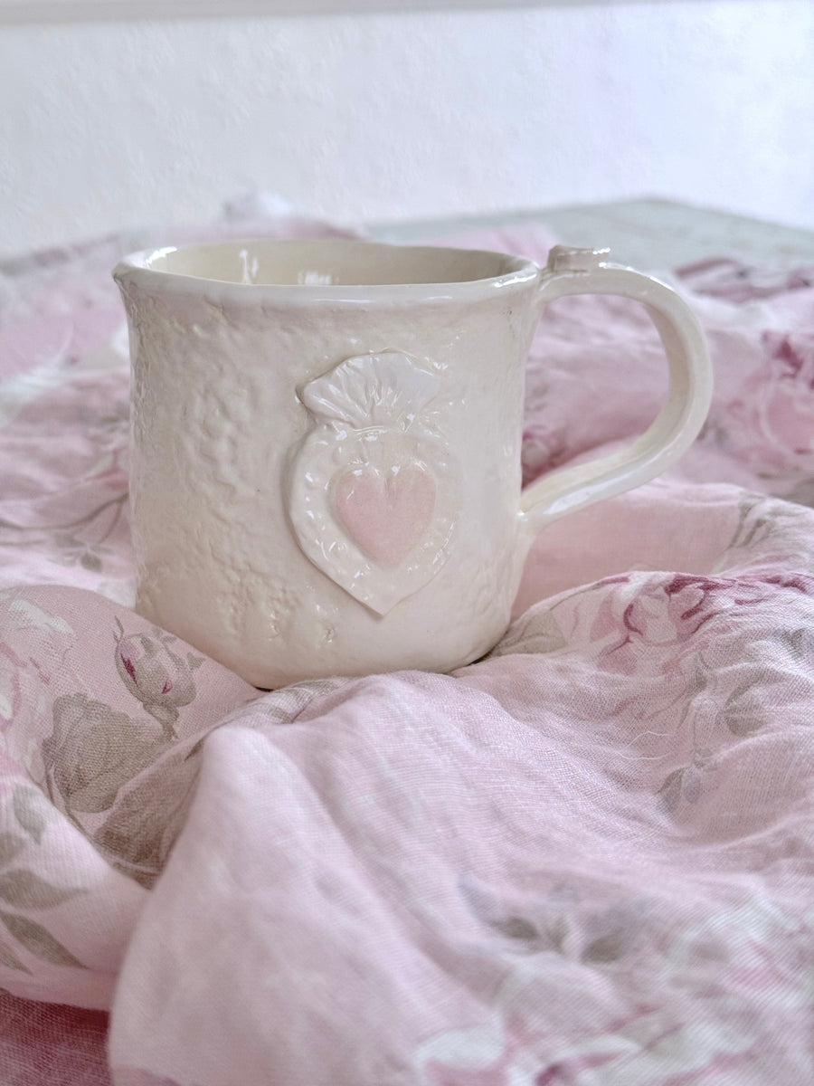 Sacred Heart Porcelain Mug - Original Art by Laura Venosa