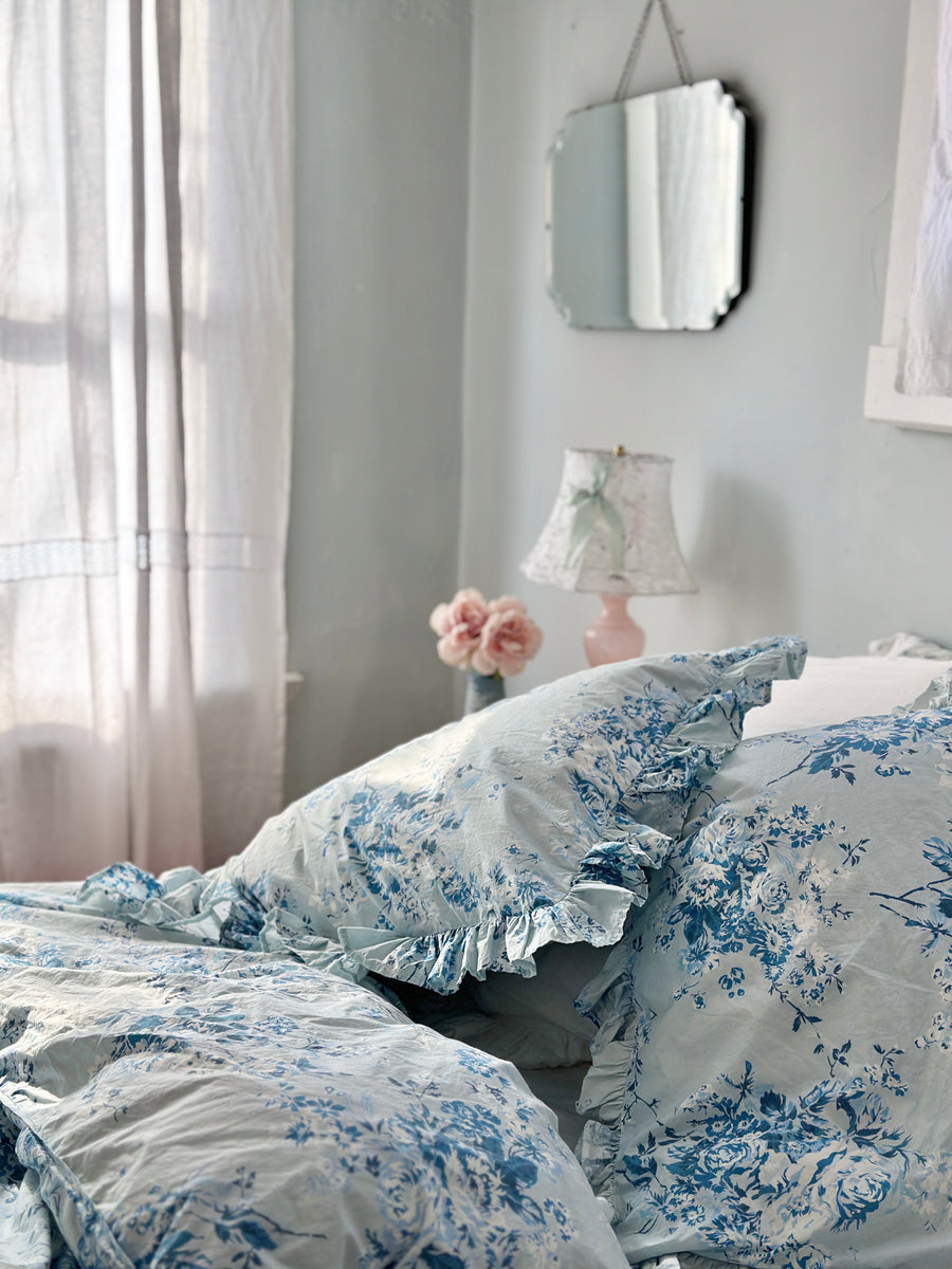 Limited Edition - Rose Chintz Blue Poplin Bedding by Rachel Ashwell®