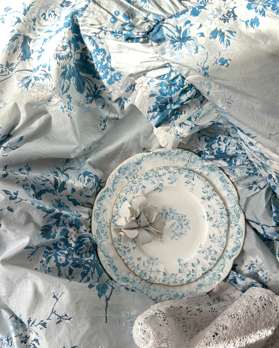 Limited Edition - Rose Chintz Blue Poplin Bedding by Rachel Ashwell®