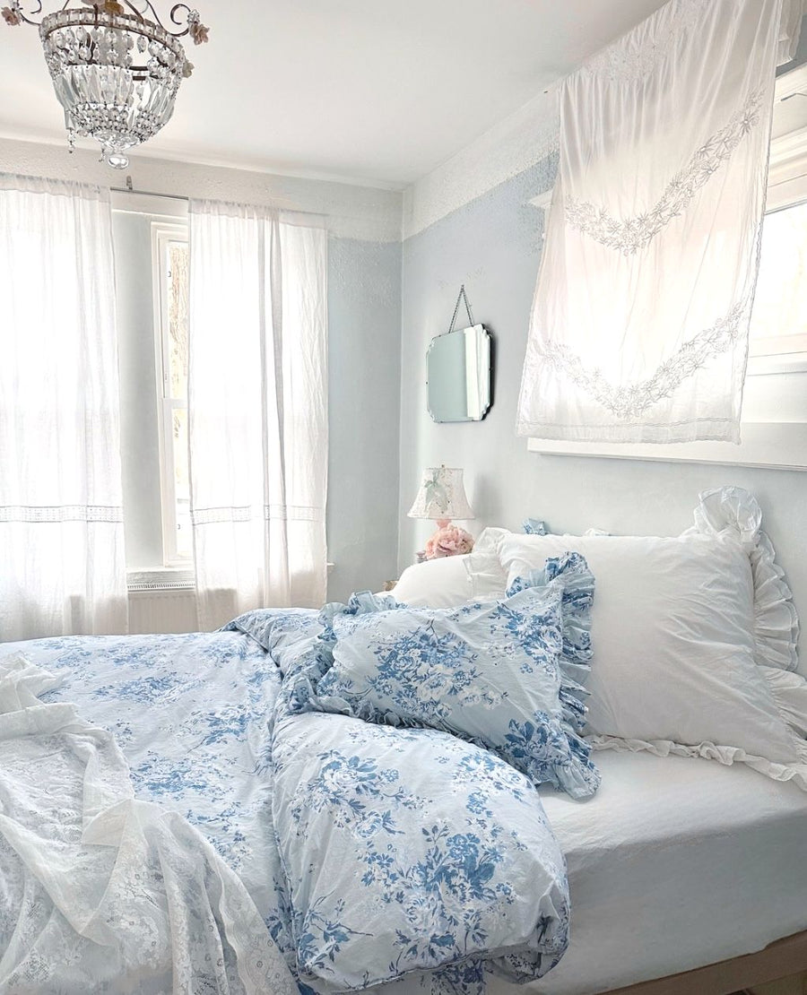 Limited Edition - Rose Chintz Blue Poplin Bedding by Rachel Ashwell®