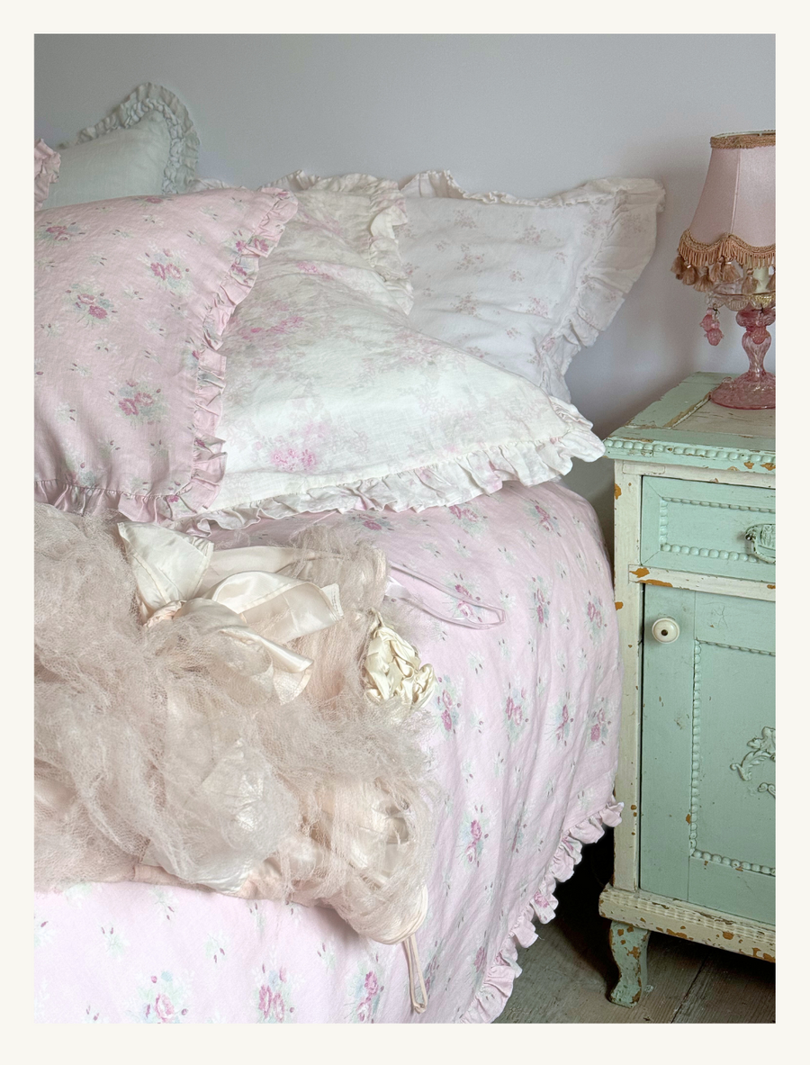 Anastasia Pink Linen Bedding by Rachel Ashwell