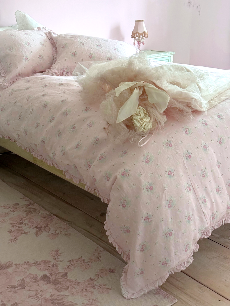 Anastasia Pink Linen Bedding by Rachel Ashwell