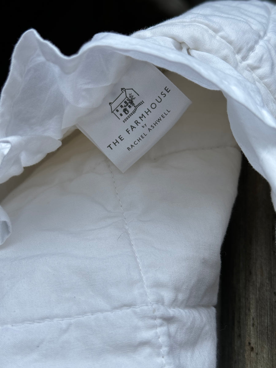 The Farmhouse by Rachel Ashwell - Ruffled Washed Cotton White - Quilt Set