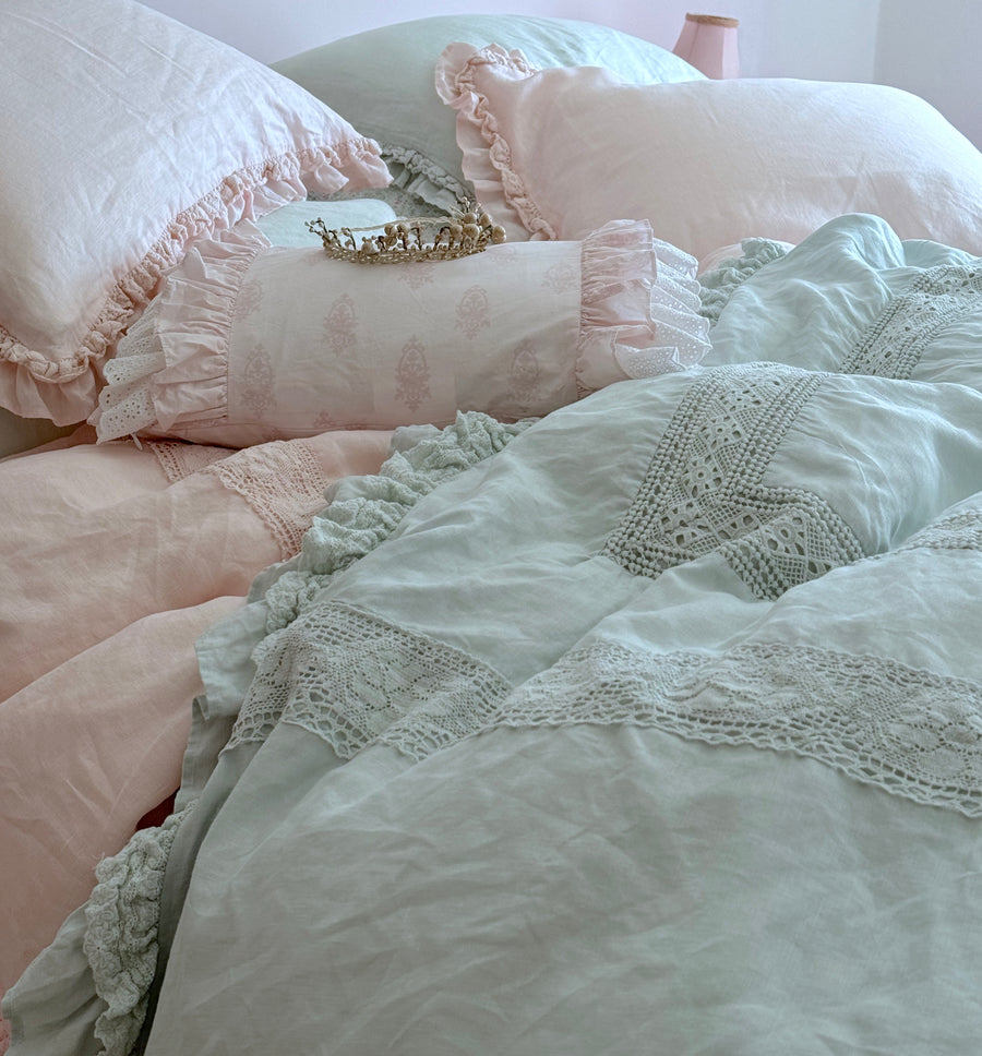 Princess Teal Linen Bedding by Rachel Ashwell® - Limited Edition