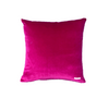 Floral Silk Pillow w/ Raspberry Velvet Back