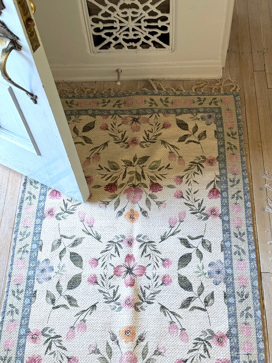 Farmhouse Rug - Watercolor Florals