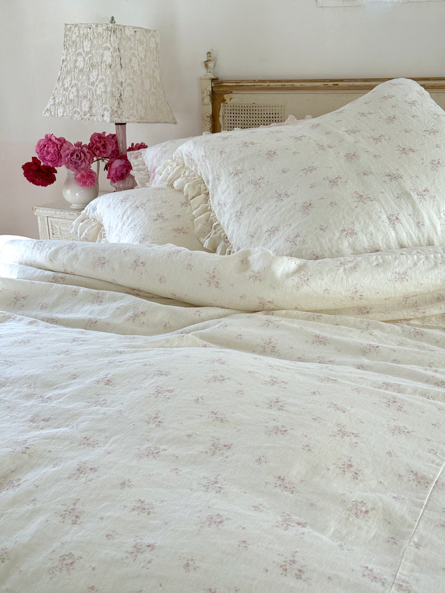 Rosabelle Vintage-White Linen Bedding by Rachel Ashwell®