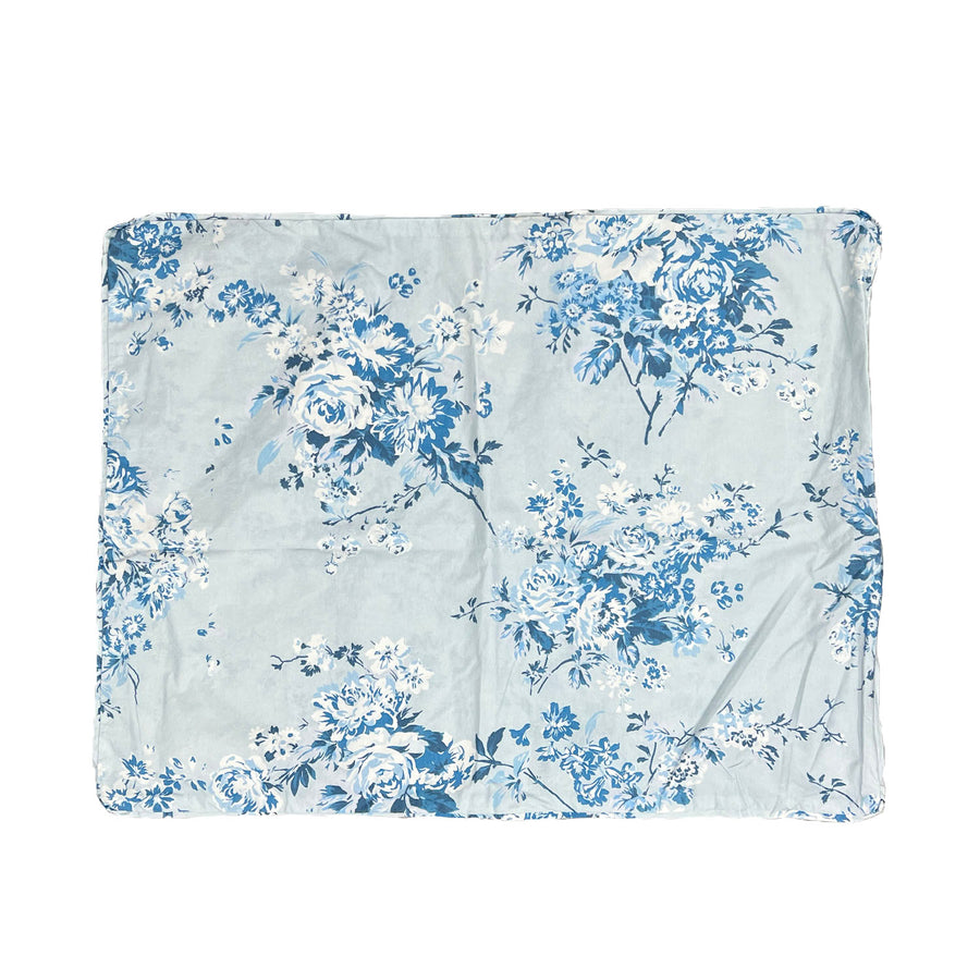 Sample Sale - Rose Chintz Blue Standard Pillowcase (Single)- Flange