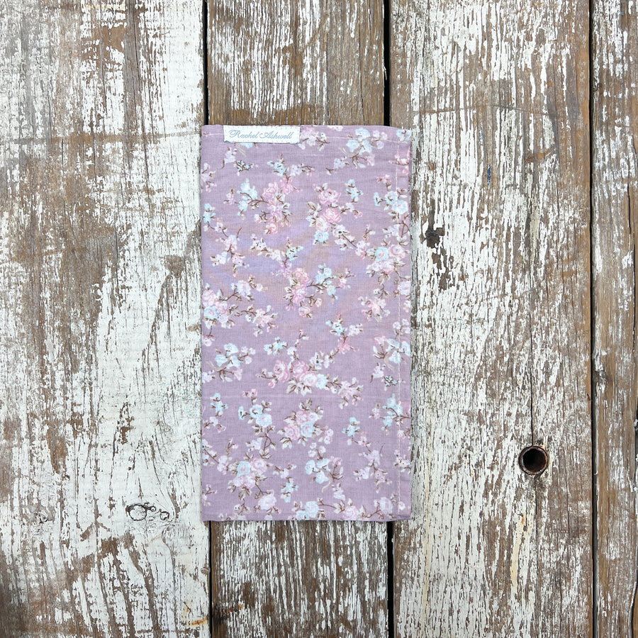 Karma Linen Blend Dinner Napkins - Grey/Lilac Floral